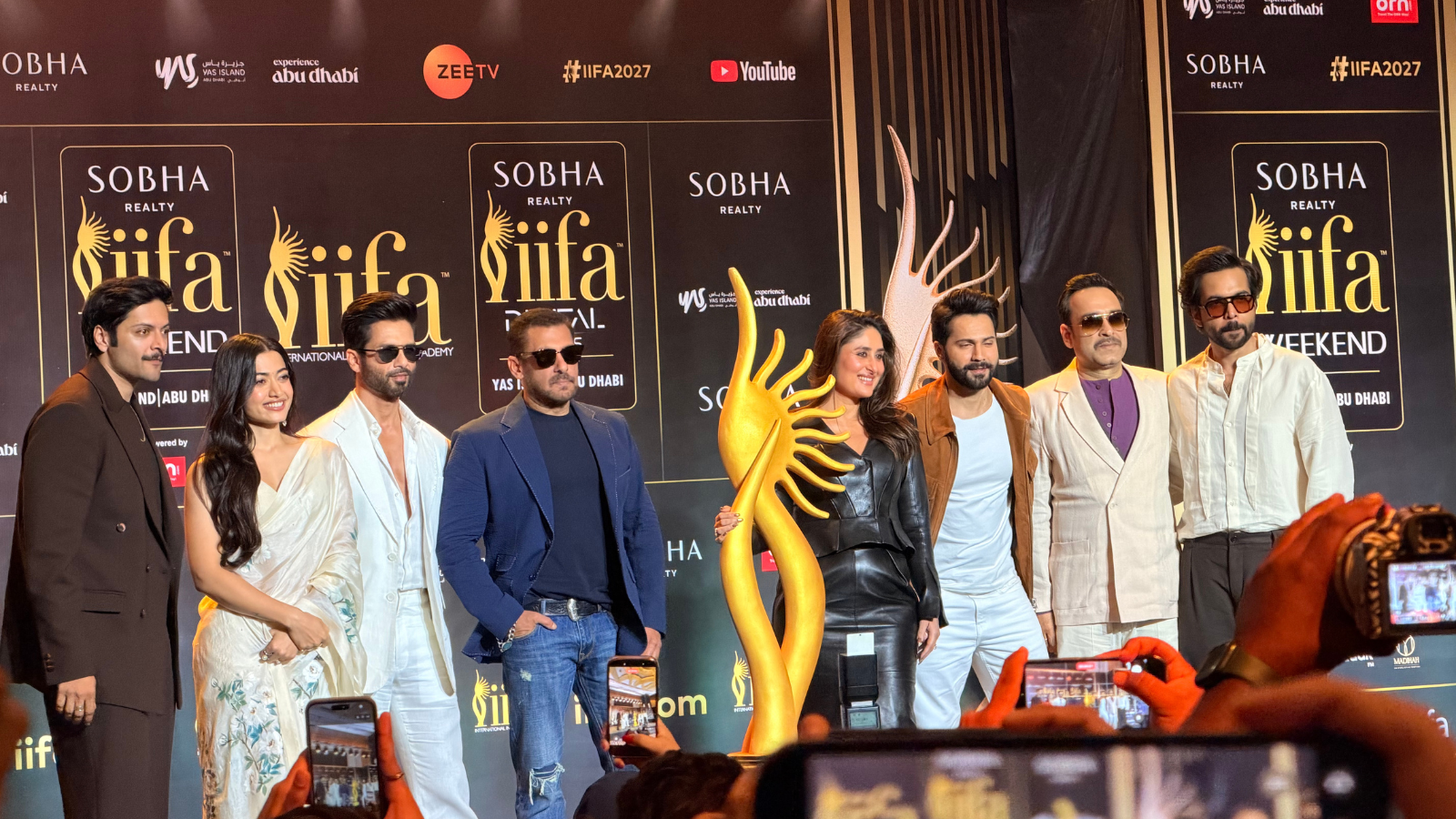 IIFA 2027, Salman Khan, Varun Dhawan, Kareena Kapoor Khan, Shahid Kapoor, Rashmika Mandanna, Ali Fazal, Abhishek Banerjee, Press Conference