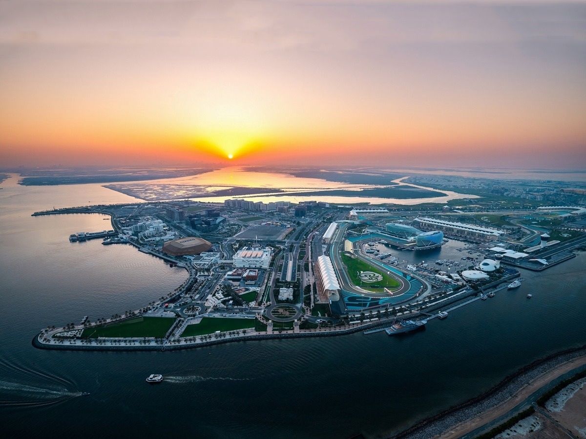 Yas Island at sunset