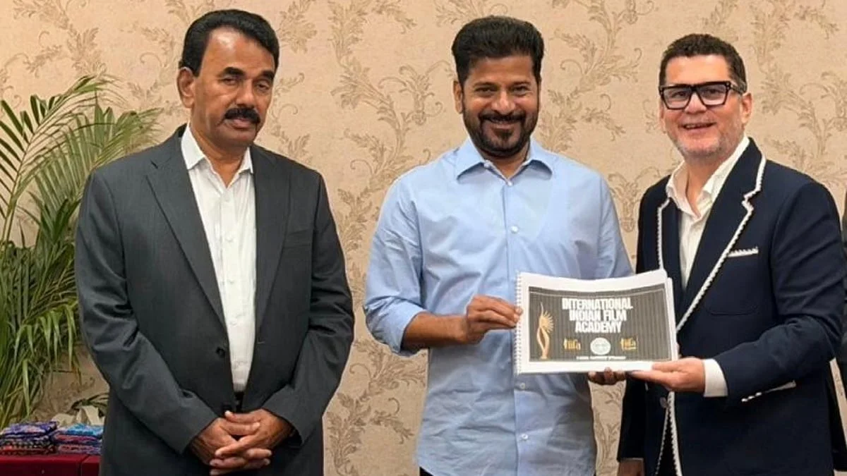 Telangana and IIFA representatives marking their partnership