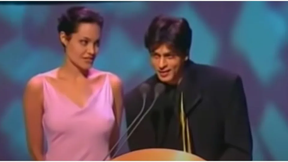Shah Rukh Khan and Angelina Jolie presenting together at IIFA